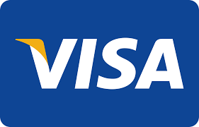 Visa logo representing secure and fast digital payments for digital business cards and smart networking services.